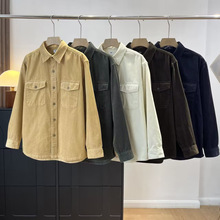 秋季新款男装灯芯绒工装衬衫时尚长袖衬衣薄外套E472897/480295