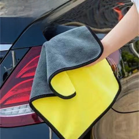 Wash Car Towel Double-Sided Thickened Super Fine Fiber Cleaning Towel Water Absorbent Gas Station Gift Car Wash Towel