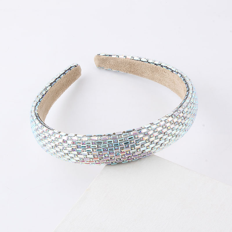 Fashion Solid Color Sponge Inlay Artificial Diamond Hair Band 1 Piece display picture 2