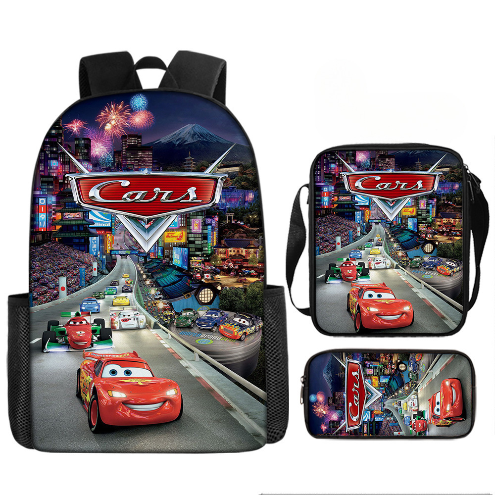 Cross-Border Cars Backpack Primary and Secondary School Students Cartoon Backpack Large Capacity Shoulder Bag Pen Bag Children's Backpack