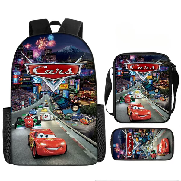 Cross-Border Cars Backpack Primary and Secondary School Students Cartoon Backpack Large Capacity Shoulder Bag Pen Bag Children's Backpack