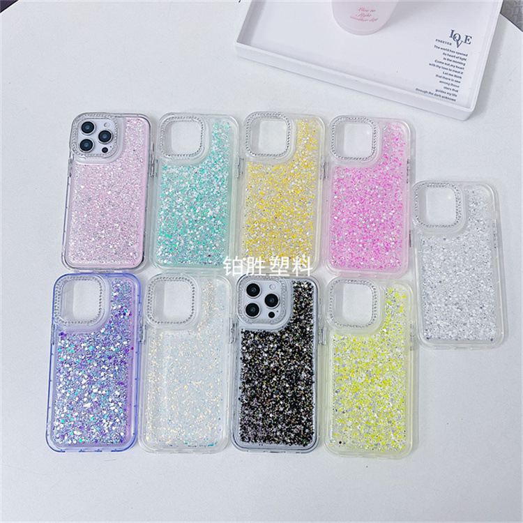 亚马逊适用于苹果IPhone 14新款闪粉14 Plus透明防摔14 Pro手机壳 - 1