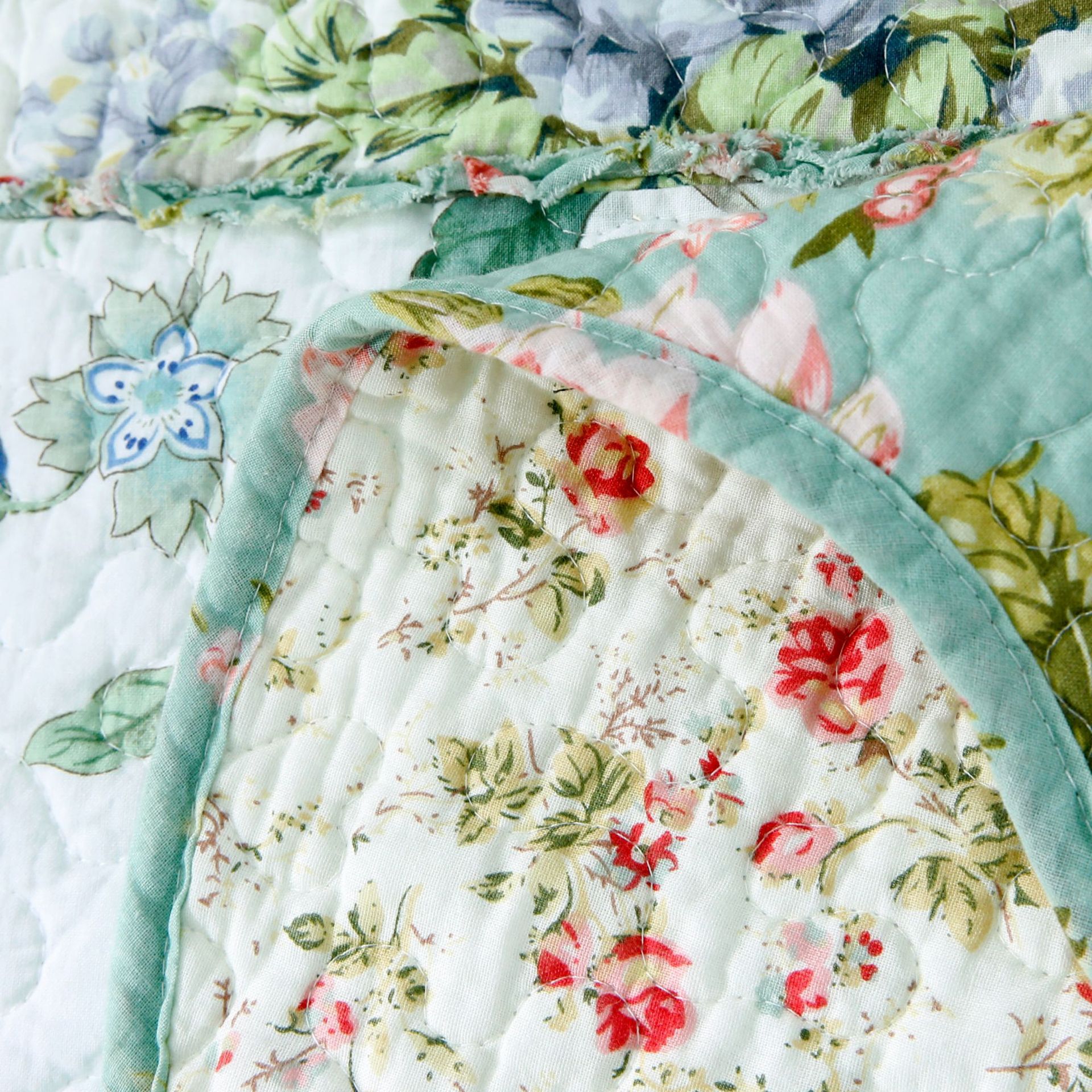 Cotton Patchwork Bedding Set Handmade Pastoral Style Four-piece_voghion.com