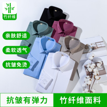 高档竹纤维女长日常休闲通勤职业装工作服抗皱免烫舒适易打理衬衫