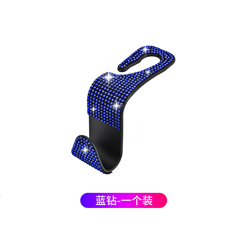 Gancho de almacenamiento multifuncional para automóvil transfronterizo creativo diamante completo gancho oculto asiento de automóvil gancho trasero hembra