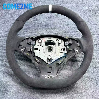 Suitable for BMW E90 E91 E92 3 Series steering wheel, white, full suede material