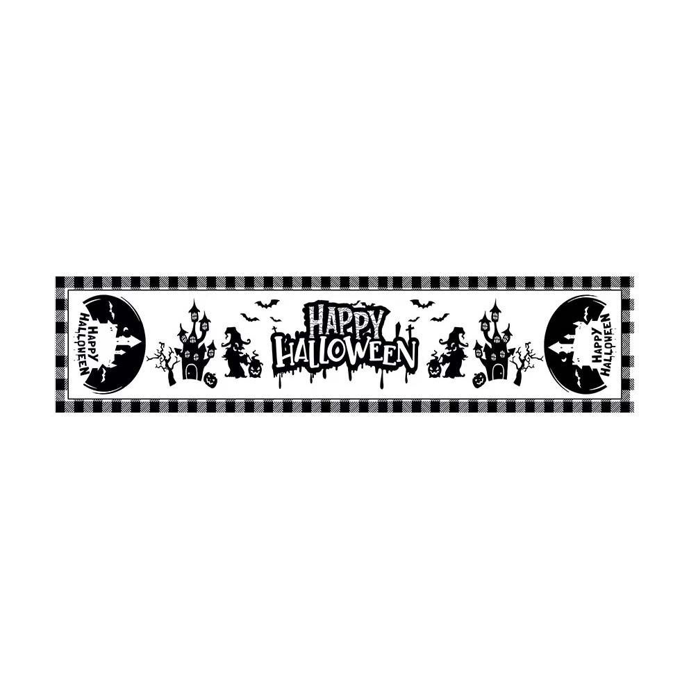 Transfronterizo 2024 Amazon nuevo Halloween calabaza festivales lino tabla bandera tabla de mesa comedor tabla de té tabla de bandera