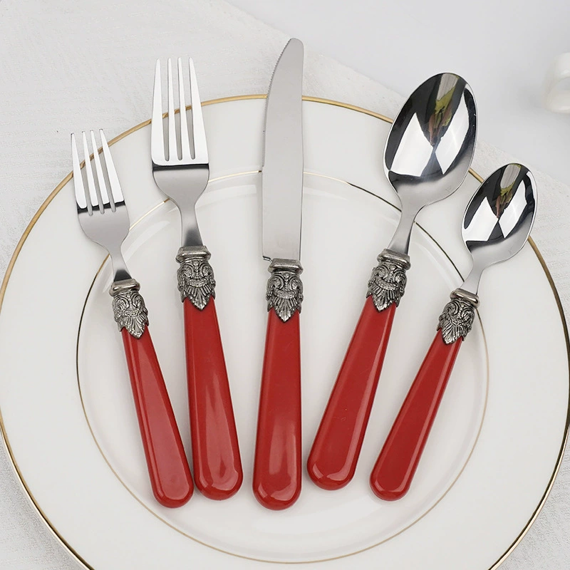 (Cross-border trading), retro handle, spoon stainless steel, tableware, fork, set