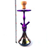 Cross -border foreign trade water -tobacco accessories factory aluminum alloy medium single -tube glass pot Shisha factory water cigarette pot