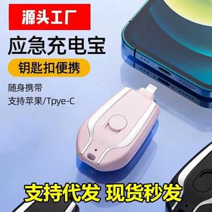 Multifunctional Mini Keychain Power Bank Large Capacity Emergency Power Supply Portable Retractable Plug Power Bank