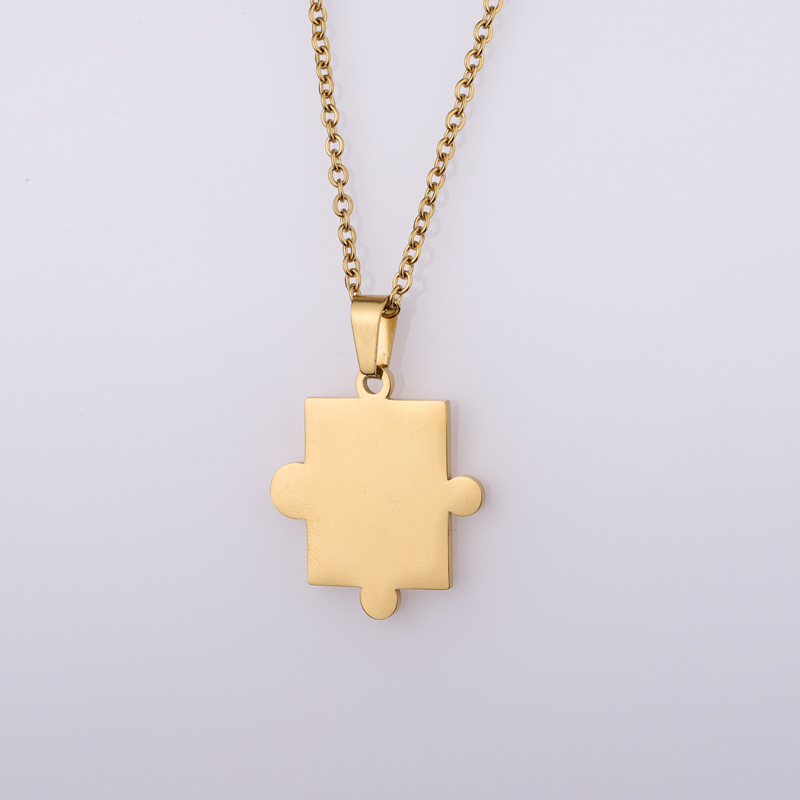 Plating Design Wholesale Jewelry Simple Style Geometric 304 Stainless Steel 18K Gold Plated Rose Gold Plated Plating Pendant Necklace Chain-free