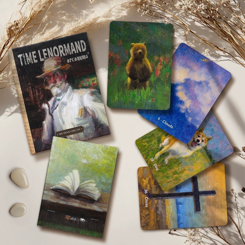 Time Lenormand Cards 36 Double-Sided Embossed Lenormand Cards