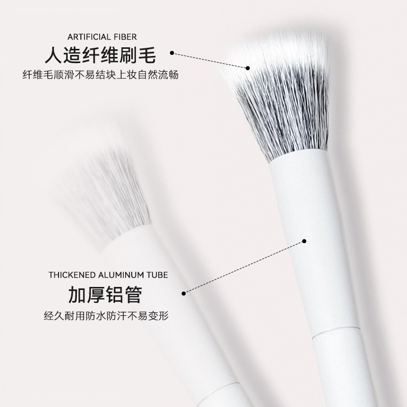 Porcelana de punto blanco gran nube cepillo rojo pincel de tinta de pelo suave polvo pincel de miel pincel de maquillaje fabricante de herramientas de maquillaje