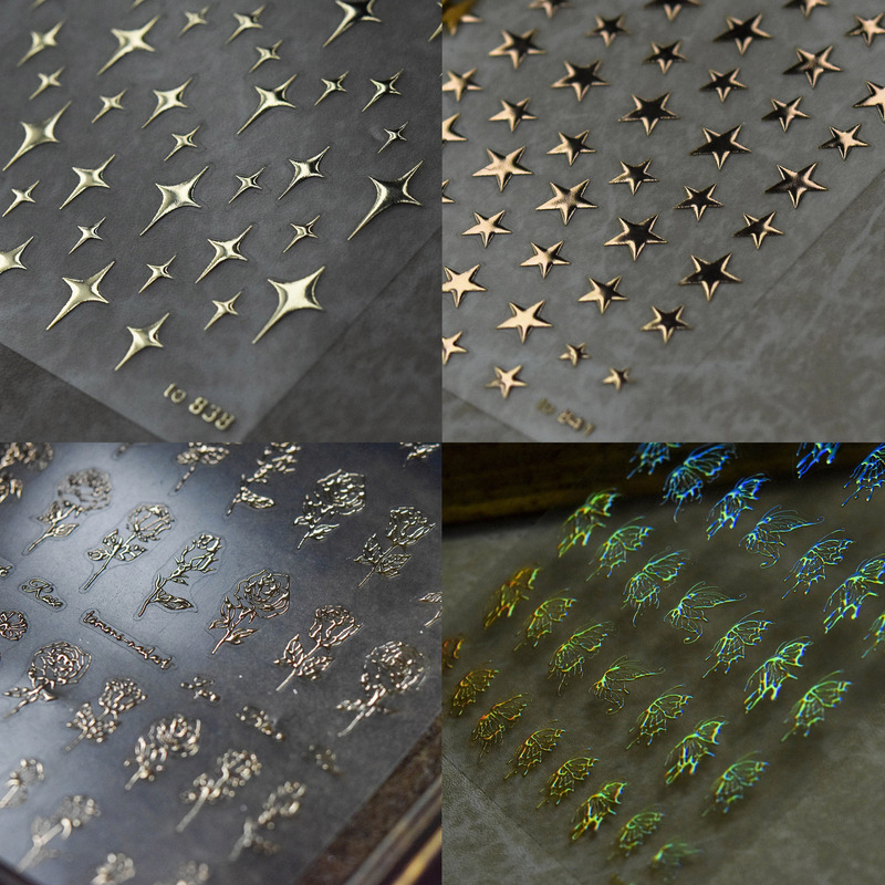 tomoni Gold and Silver 838 Japanese Nail Art Sticker Adhesive Nail Sticker 3d New Bronzing Flower Love Horoscope Butterfly tomoni Gold and Silver 838 Japanese Nail Art Sticker Adhesive Nail Sticker 3d New Bronzing Flower Love Horoscope Butterfly