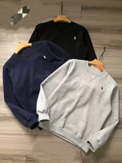 New Style Lamb Velvet Thickened Autumn and Winter Embroidered Logo Plus Velvet Round Neck Sweatshirt for Men and Women