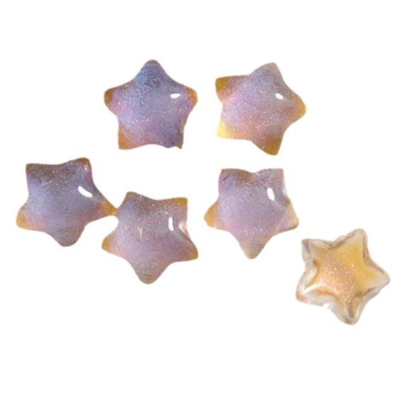 Starry sky feeling streamer magic color cute five-pointed star patch diy resin accessories ear accessories hairpin mobile phone case Wholesale