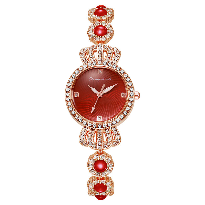 Douyin Live Calcedonia Reloj de pulsera Corona Joyería Moda Reloj para mujer Reloj para mujer Reloj de cuarzo
