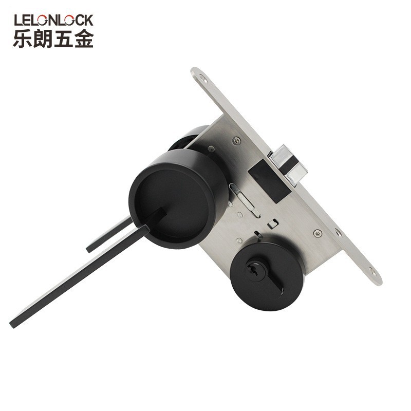 Cerradura de puerta interior simple negra cerradura de puerta de madera doméstica cerradura de puerta de aleación de zinc cerradura de manija cerradura de dormitorio cerradura silenciosa cerradura dividida