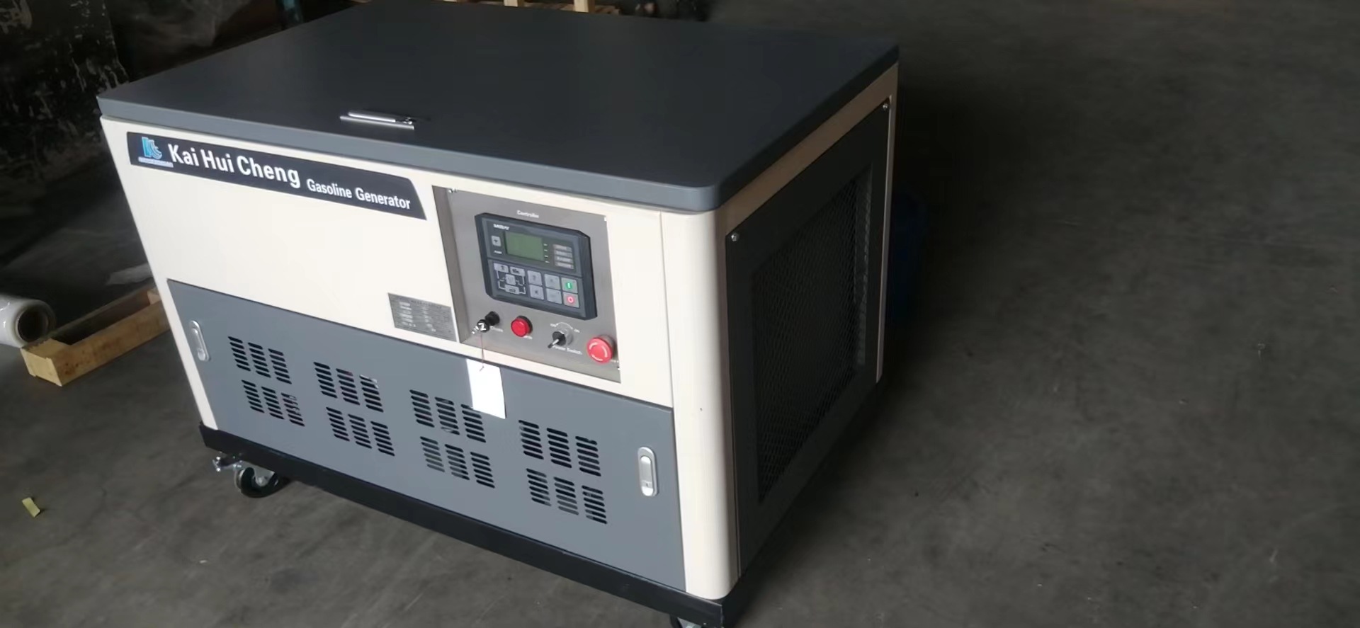 12kw凯汇成品牌发电机单相V型双缸风冷静音汽油发电机组KH15000E