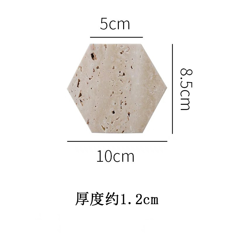 Paleta de piedra de cueva natural de estilo medieval alta sensación de hoteles en el hogar bandeja de almacenamiento de mesa aislamiento térmico cojín de tazas adornos
