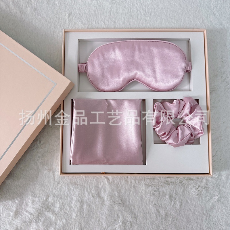 Sopa de ojos púrpura de batata + anillo para el cabello + funda de almohada set de tres piezas (caja de regalo)