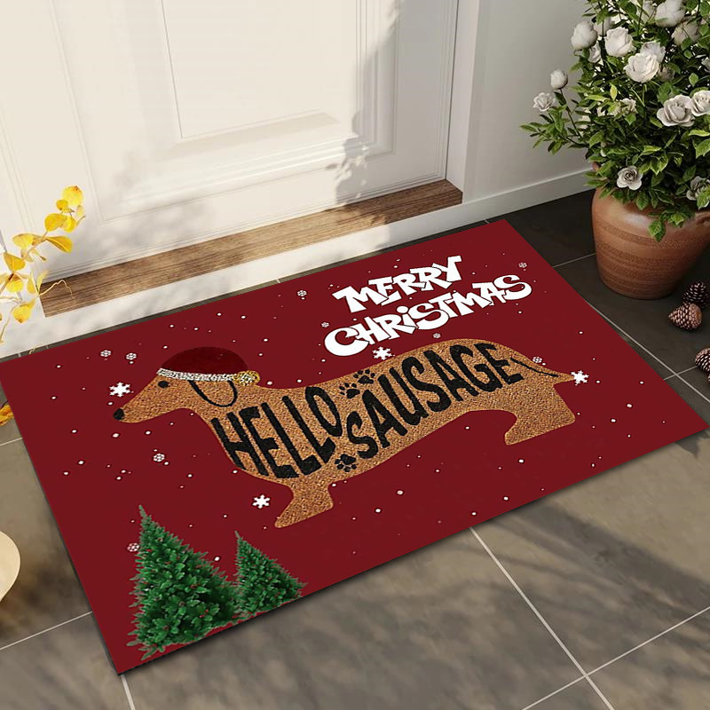 Alfombra de piso de payaso verde transfronteriza Grinch Navidad alfombra de puerta decorativa alfombra de piso al aire libre alfombra de vacaciones de Navidad