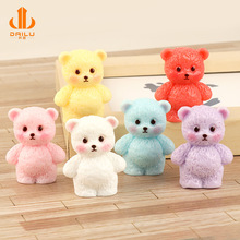 树脂迷你卡通小熊 创意卡通桌面DIY摆件车载配饰可爱小熊批发