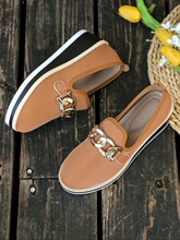 D 97521 Chain Comfortable Black Loafers ������ɫ�ָ�Ь