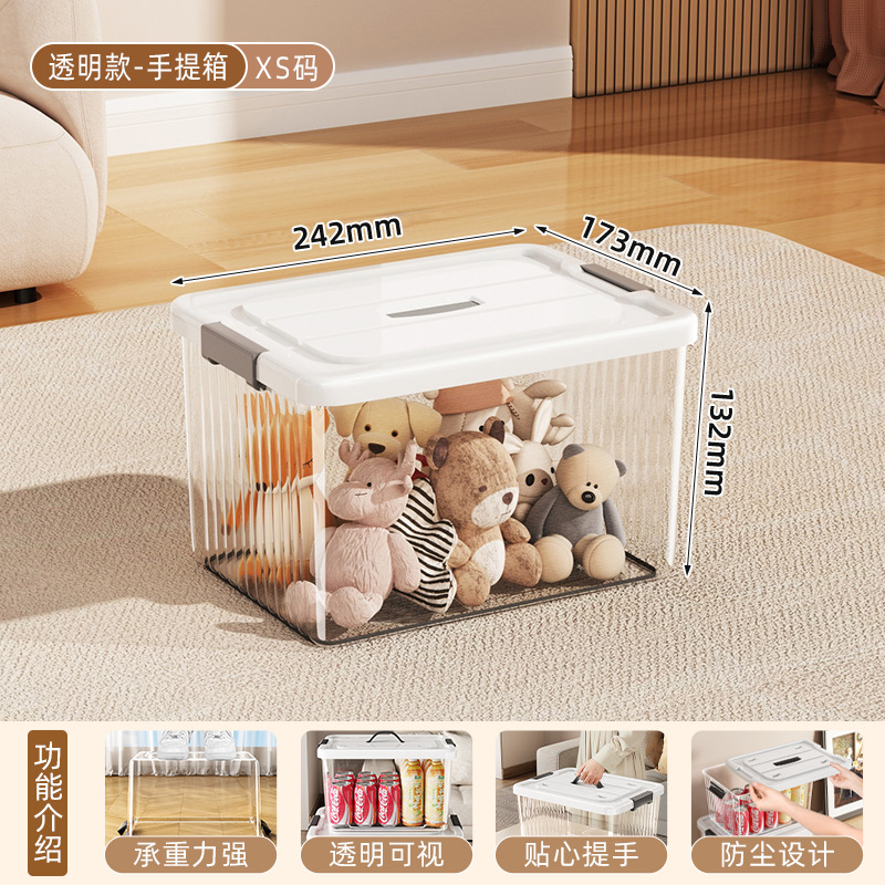 소형 투명 [길이 24.2*가로 17.3*높이 13.2cm] 손잡이 포함
