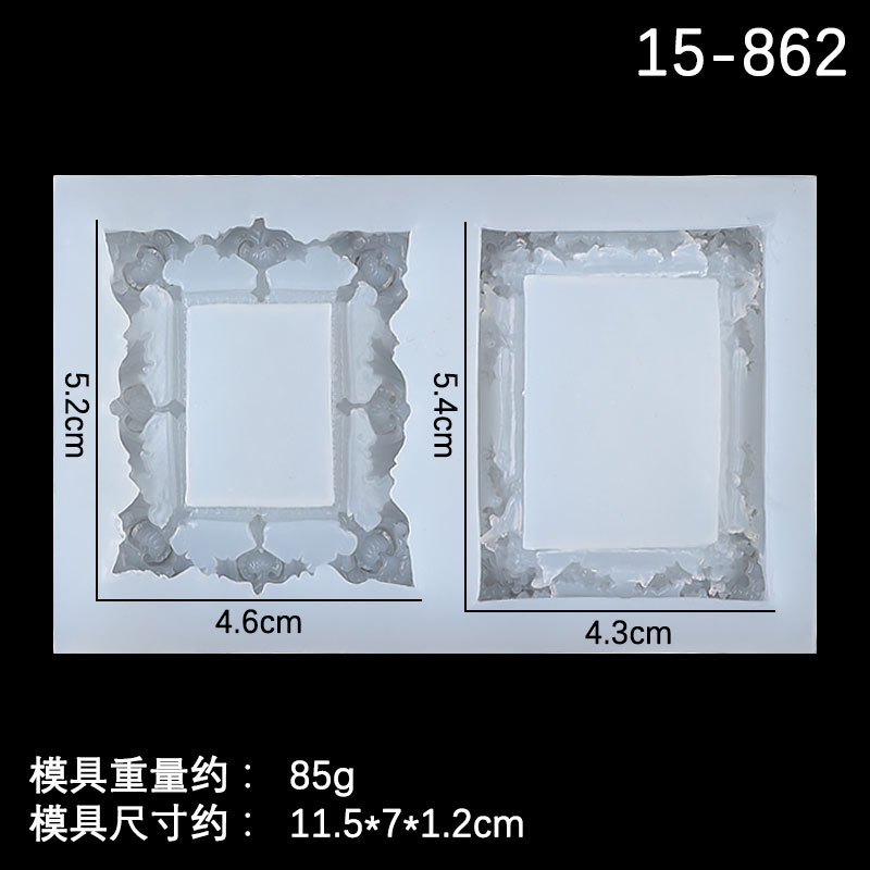 De estilo europeo en relieve patrón vintage decoración de la torta del molde fondant espejo marco seco ritmo de hornear molde de silicona de arcilla epoxi