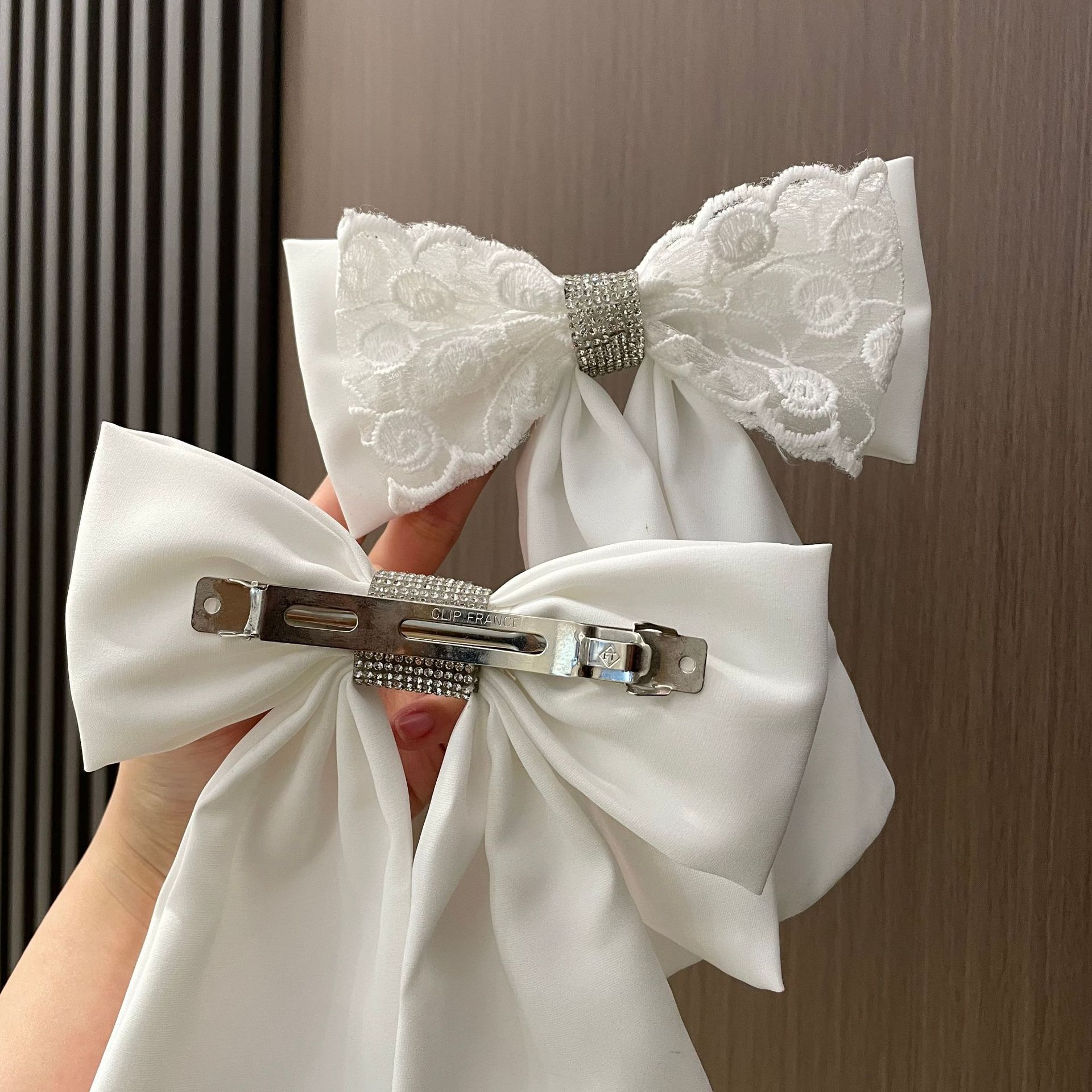 Women's Gender Sweet Style Sweet Women's Bow Knot Cloth Hair Clip
