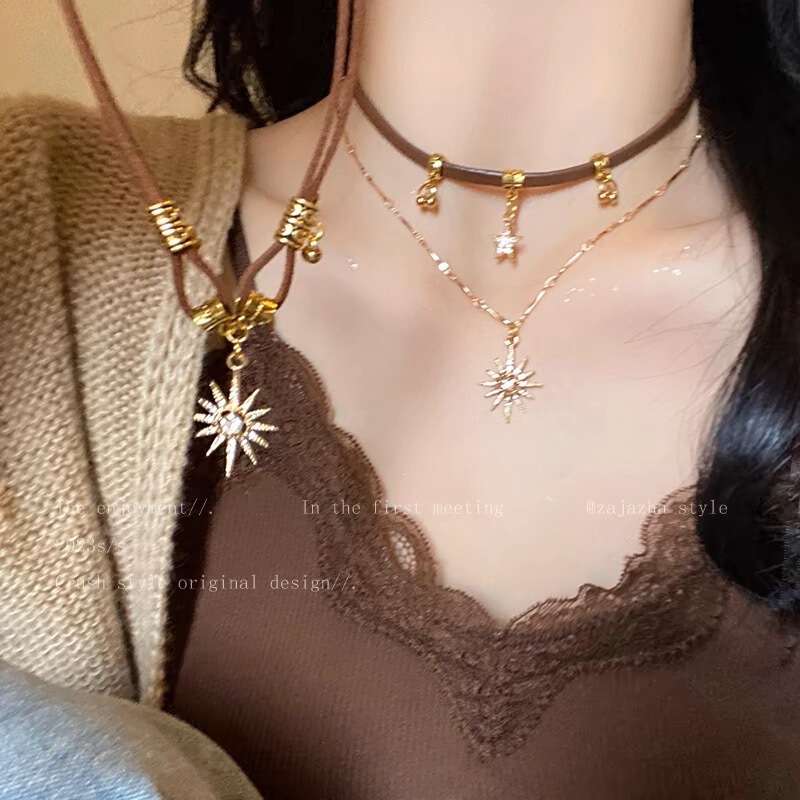 Maillard Bohemian Ethnic Necklace Women's Choker High-end Light Luxury Vintage Collarbone Chain Sweet Cool Accessories Maillard Bohemian Ethnic Necklace Women's Choker High-end Light Luxury Vintage Collarbone Chain Sweet Cool Accessories