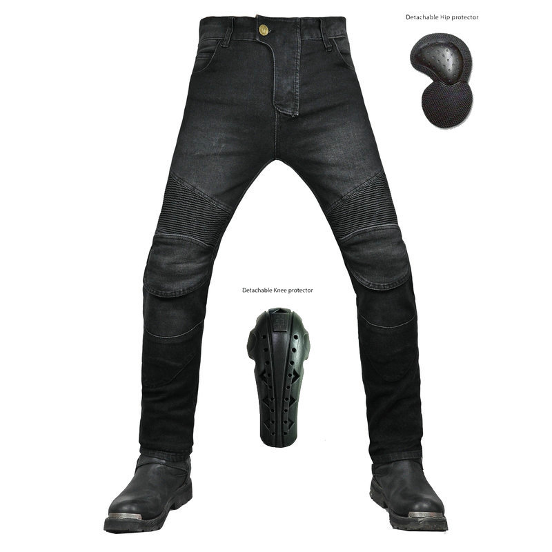 Volero motocicleta carreras casual jeans sueltos cross-country motocicleta pantalones vaqueros con cubierta