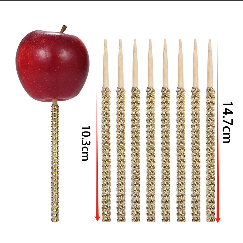 Прямые поставки с фабрики, рождественские креативные украшения, блестящая яблочная палочка, торт, шоколадная карамель, яблоко, украшение для праздничной вечеринки
