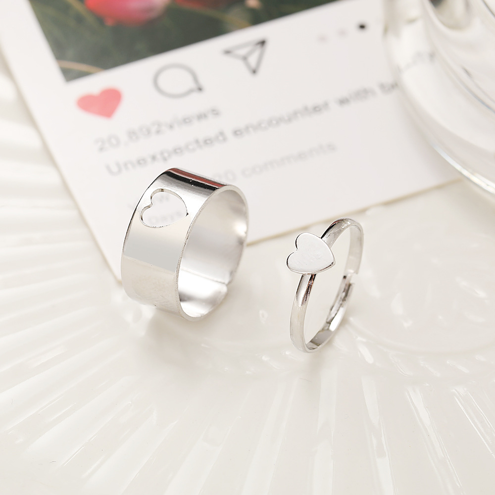 Fashion Heart Alloy Plating No Inlaid Couple display picture 8