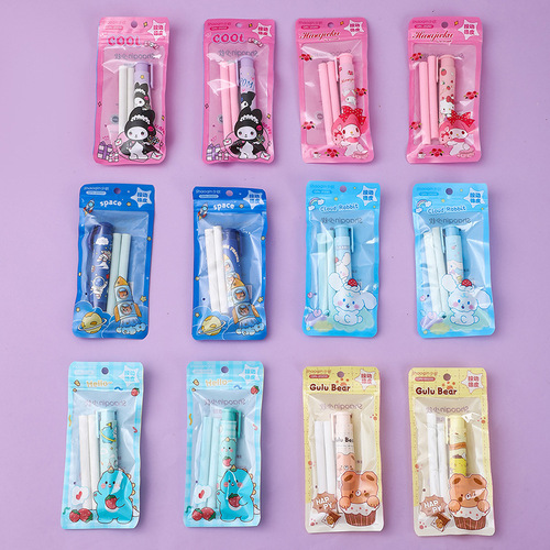 Bag creative cartoon press eraser for primary school students, kindergarten children's special products, cute eraser wholesale, environmentally friendly