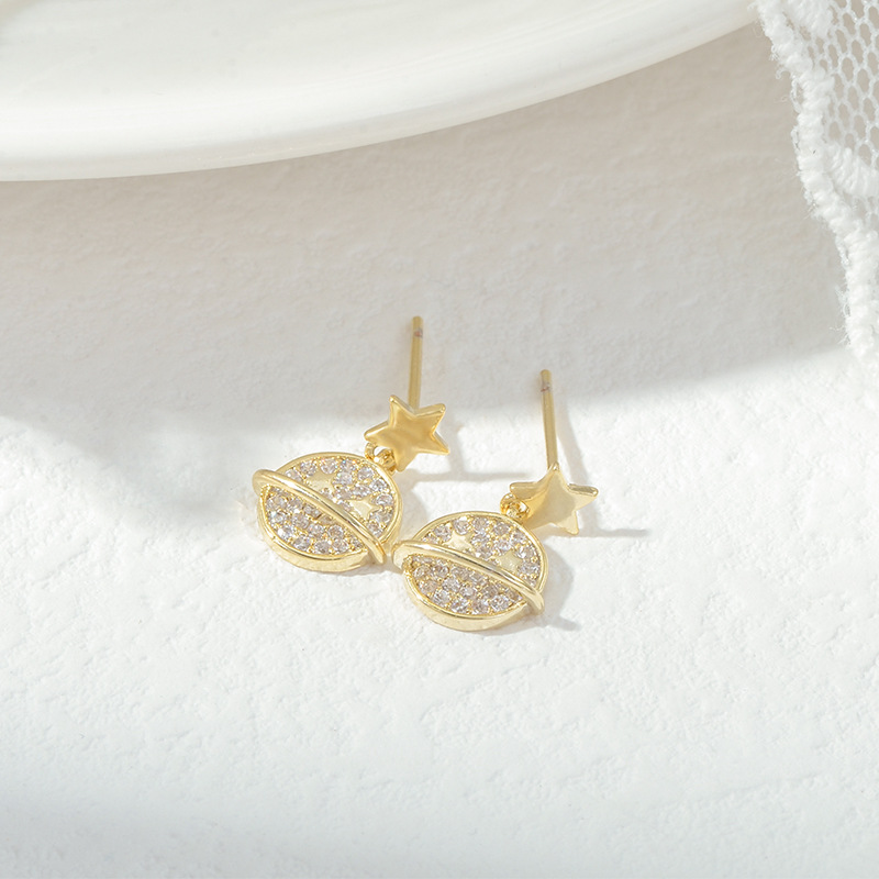 Luxueux Géométrique Le Cuivre Incruster Zircon Boucles D'oreilles 3 Paires display picture 4