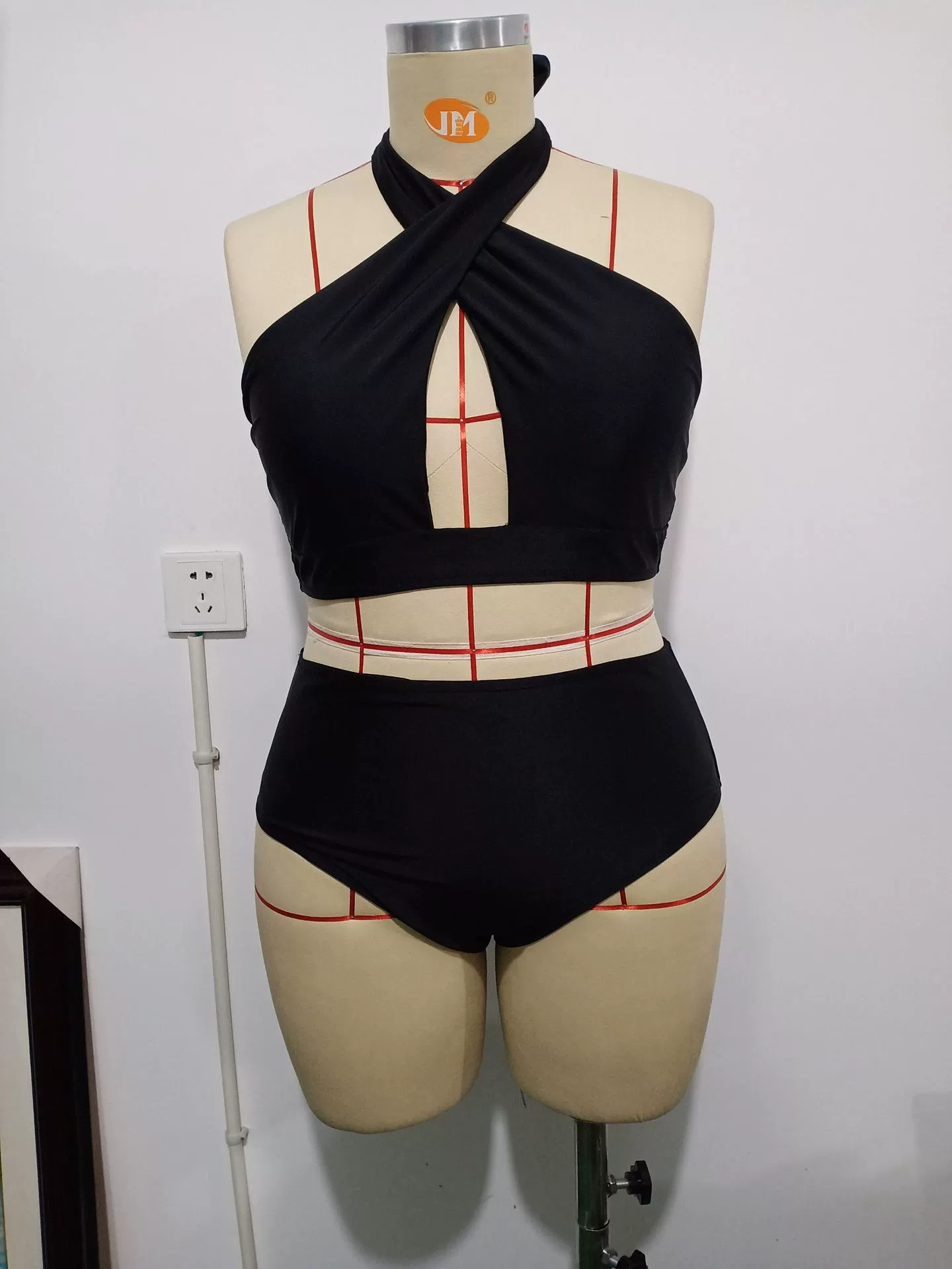 Черный купальник, европейский стиль, плюс-сайз, Aliexpress, Amazon