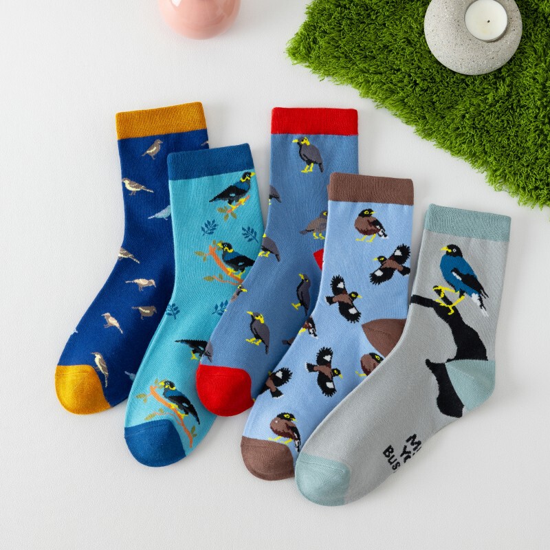 2026 Cross-Border E-Commerce Foreign Trade Autumn and Winter New Women's Socks Trendy Mid-Tube Cotton Socks Animal Pattern Hot-Selling Women's Socks Wholesale
