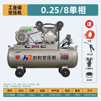 Hava kompressorları high-pressure air compressor for painting, 220V - 025-8-single-phase-22kw-dual-cylinder-80-liters