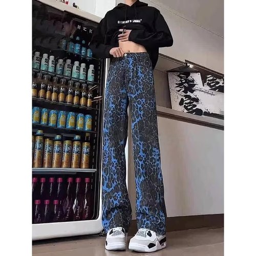 Summer 2024 New Urban Streetwear Men's Personalized Letter Denim Jeans Hip-Hop Ins Trend High Street Fashion Cool and Edgy Pants