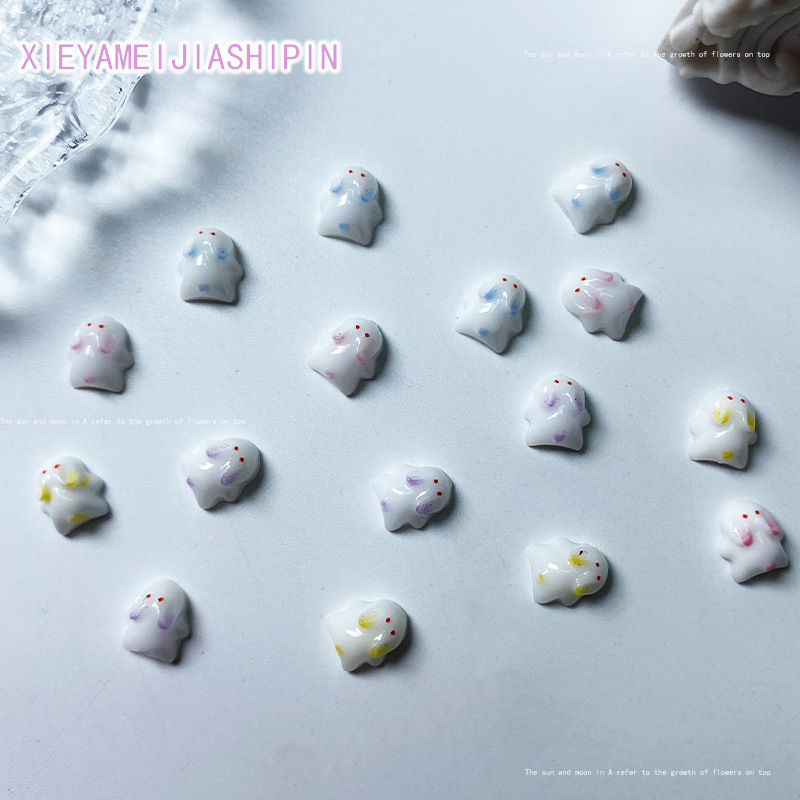 6mm mini cartoon diy jewelry cute bunny resin print jewelry luminous nail accessories nail decoration