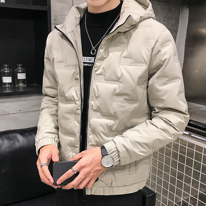 Chaqueta de los hombres 2023 estilo coreano de moda guapo invierno ligero con capucha de los hombres invierno engrosada abrigo