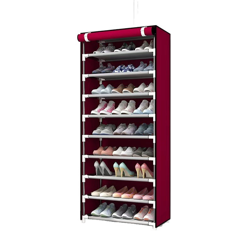 Vietnam venta caliente a prueba de polvo zapato armario rack de almacenamiento ensamblaje casero estante de zapatos multicapa estante de almacenamiento de zapatos simple y económico