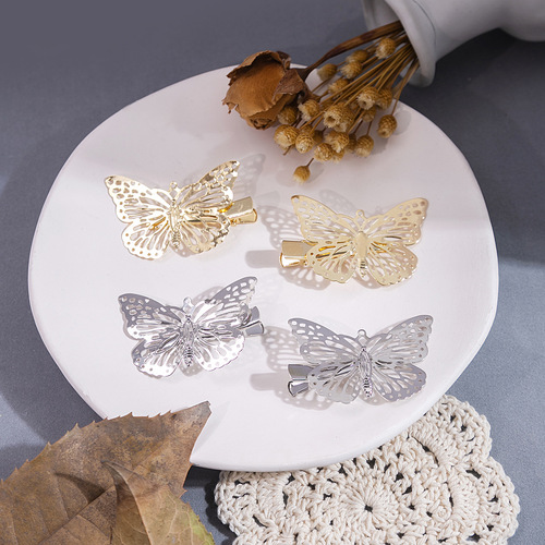 F42 European and American jewelry manufacturers wholesale small mixed batch Korean style female butterfly hairpin side clip headwear