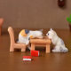 Realistic kitten creative micro landscape resin crafts cartoon cute kitten simulation animal crystal ball accessories