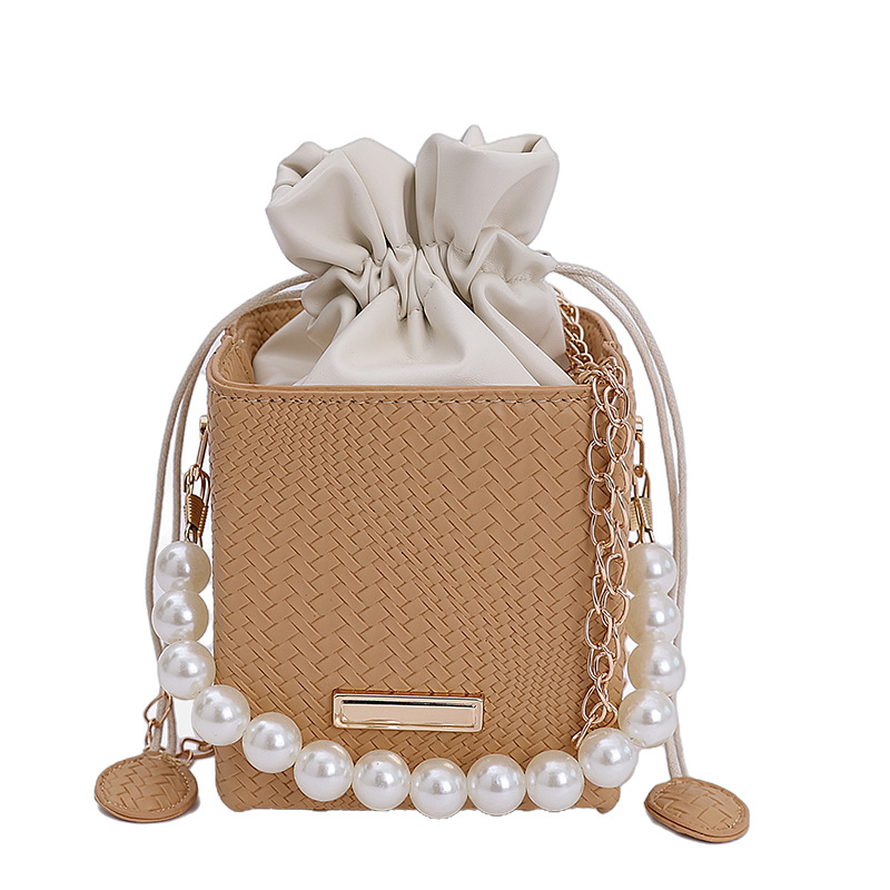 Niche Zhong moda bolso de cubo de mano mujer 2025 nuevo estilo coreano simple versátil bolso de hombro con patrón de ramas