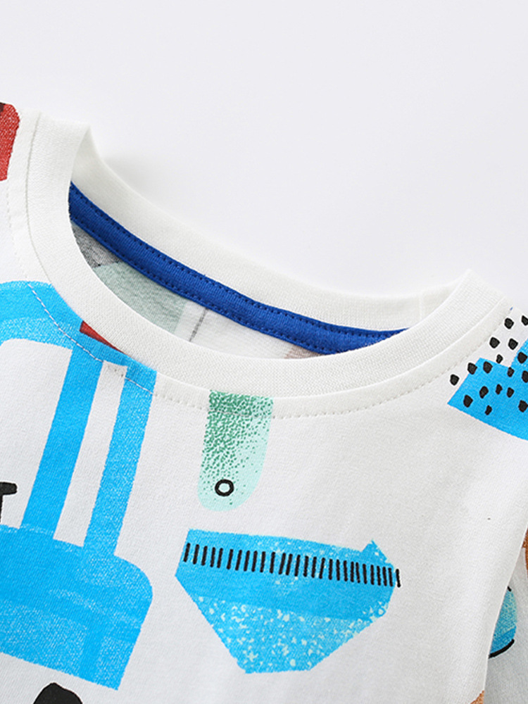 Traje de dos piezas para niños malwee transfronterizo otoño nuevo estilo europeo y americano camiseta de cuello redondo para niños pequeños y medianos ropa para el hogar