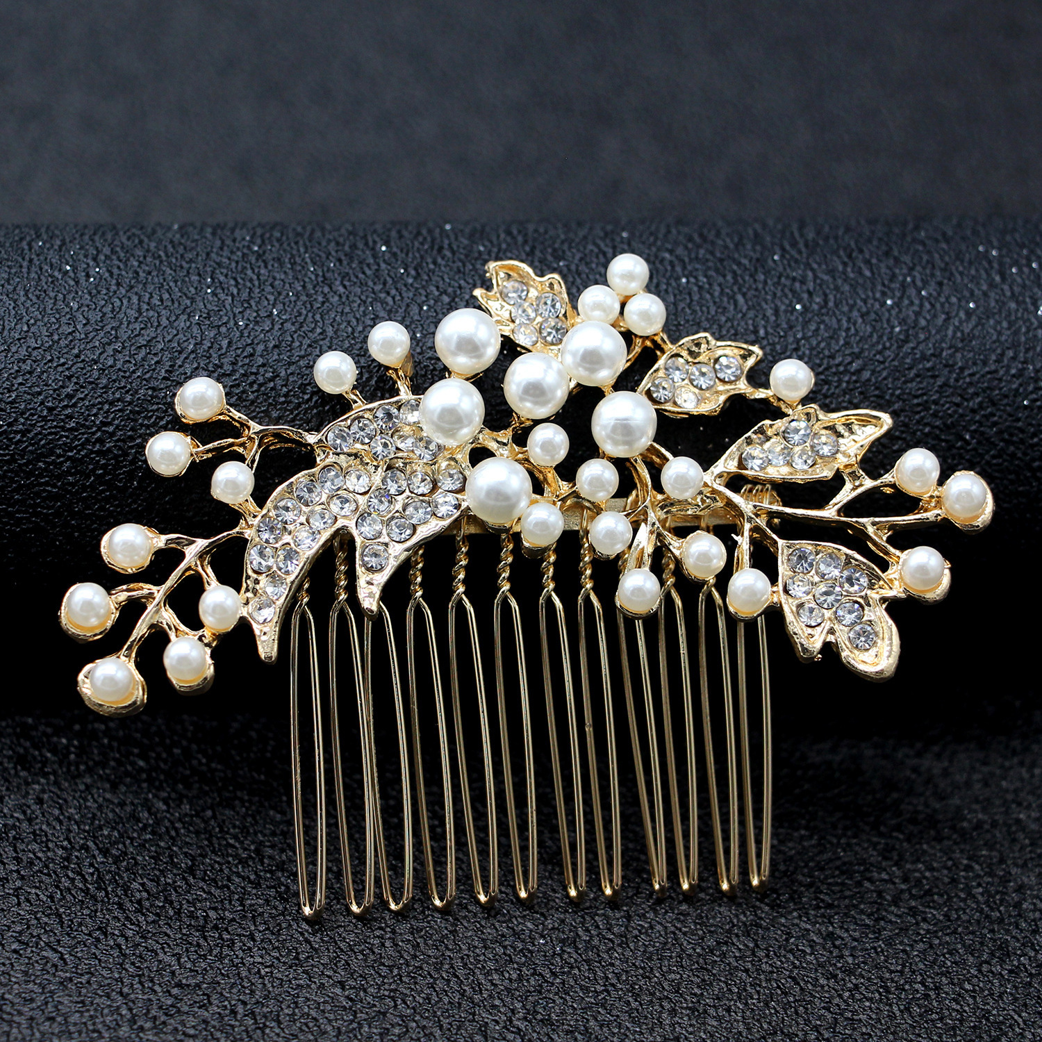 Braut Perlentischkamm Aus Metall Hochzeitsfrisur Haarschmuck_voghion.com