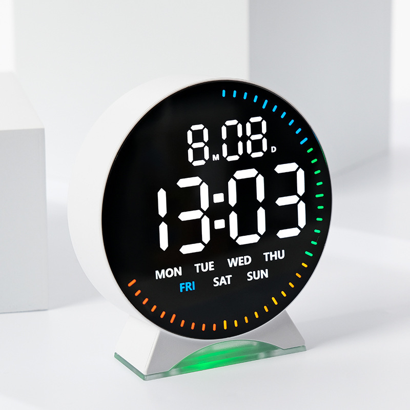 New Digital Clock Led Alarm Clock Multi-Function Clock Running Second Hand Clock Bedside with Night Light Digital Clock 6680